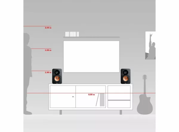 Teufel ULTIMA 20 Lautsprecher (AnschlussklemmenSchraubklemmen – vergoldet, 50 W, Hoher Klanggenuss für Musik, Filmton und Games in kleineren Räumen)