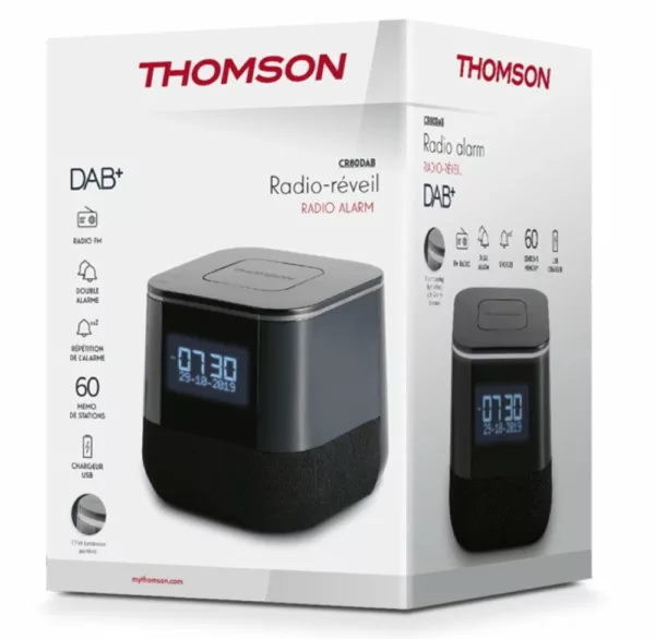 Thomson Radiowecker Radiowecker CR80DAB DAB+ Radio USB Ladeanschluss schwarz TH379242 – Bild 2