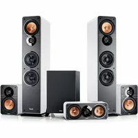 Teufel ULTIMA 40 Surround „5.1-Set“ Stand-Lautsprecher (Anschlussklemmen, 120 W, kräftiger 150-Watt-Subwoofer, als Frontfire- oder Downfire-Subwoofer)