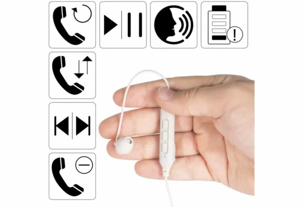 Thomson BT Kopfhörer Bluetooth Headset Grau Smartphone-Headset (Anruffunktion, Bluetooth, Mikrofon, Wiedergabe-Steuerung, Bluetooth, Bluetooth, Leicht, Anruf-Funktionen, Wiedergabe-Steuerung, Mikrofon)