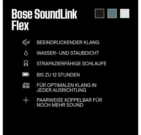 Bose SoundLink Flex Bluetooth-Lautsprecher Stereo (Bluetooth, Outdoor, Wasserdicht (IP67), verbinden mit Bluetooth®-fähigen Geräten) – Bild 5