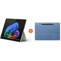Microsoft Surface Pro (11. Edition) 13″ 2in1 Convertible Tablet Platin Snapdragon® X Plus 16GB RAM 512GB SSD Win11 inkl. Saphir Flex Keyboard Pen