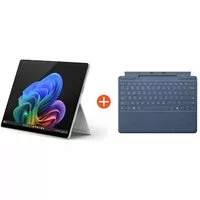 Microsoft Surface Pro (11. Edition) Copilot+ PC 13″ OLED 2in1 Platin Snapdragon® X Elite 16GB/512GB SSD Win11 EP2-08363 ohne Netzteil inkl. Keyboard mit Stiftaufbewahrung saphir