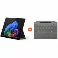 Microsoft Surface Pro (11. Edition) Copilot+ PC 13″ OLED 2in1 Graphit Snapdragon® X Elite 16GB/1TB SSD Win11 EP2-08384 ohne Netzteil inkl. MS Surface Pro Keyboard mit Slim Pen platin