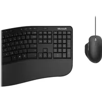 Microsoft Ergonomic Desktop – Tastatur-und-Maus-Set – USB – Deutsch – Schwarz (RJU-00006)