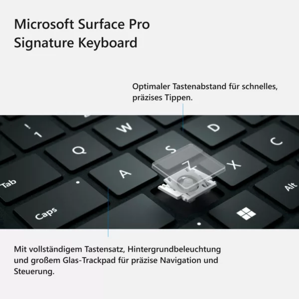 Microsoft Tastatur »Surface Pro Signature Keyboard 8X6-00025«, Tastatur mit Touchpad, Type Cover Ortler rot – Bild 5