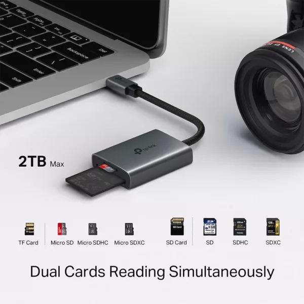 TP-Link USB-Adapter »UA440C USB3.0 Type-C zu SD & microSD 4.0«, USB-C zu MicroSD-Card, 15 cm – Bild 3