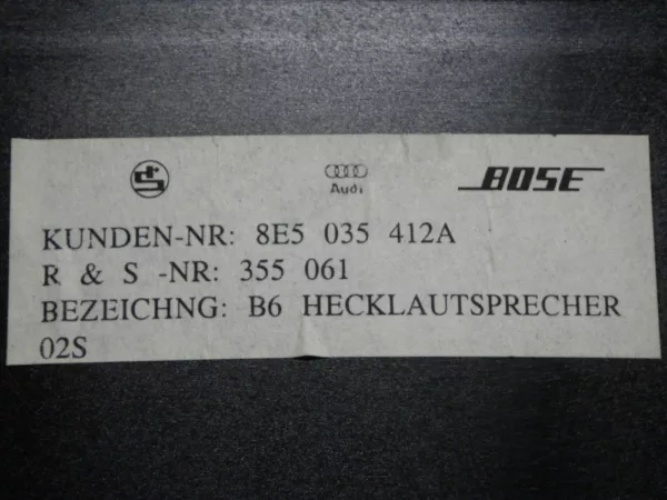 Subwoofer Lautsprecher 8E5035412A