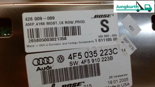 Bose Verstärker 4F5035223C Audi A6 2.4 multitronic Bj 2005