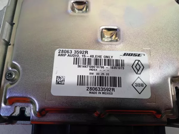 Audio Set BOSE Megane IV (RFBB) Hatchback 5-drs 1.8 TCe 16V RS 280 (M5P-404(M5P-P4)) 2019 (280633592R, 281445901R, 281448840R, 281480008R, 281564, 280633592R, 281445901R, 281448840r, 281480008R, 28154eb50a, 281564093r)