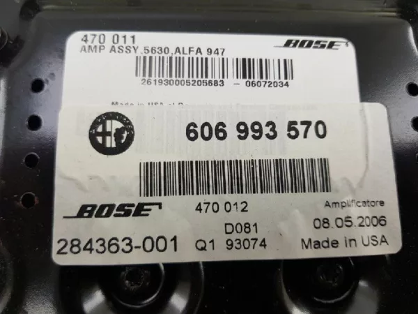 Audio Verstärker BOSE GT (937) Coupé 2.0 JTS 16V (932.A.2000) 2006 (606993570, 284363001, 60699357)