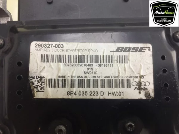Audio Verstärker Bose A3 (8P1) Hatchback 3-drs 2.0 16V FSI (AXW) 2004 (8P4035223D, 8P3035223A) – Bild 4