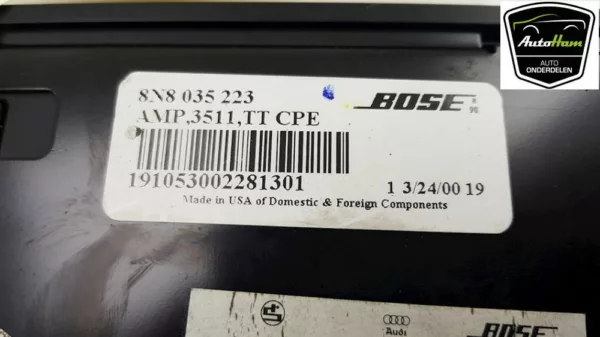 Audio Verstärker Bose TT (8N3) Coupé 1.8 T 20V Quattro (BAM) 2001 (8N8035223) 8N8035223 – Bild 4