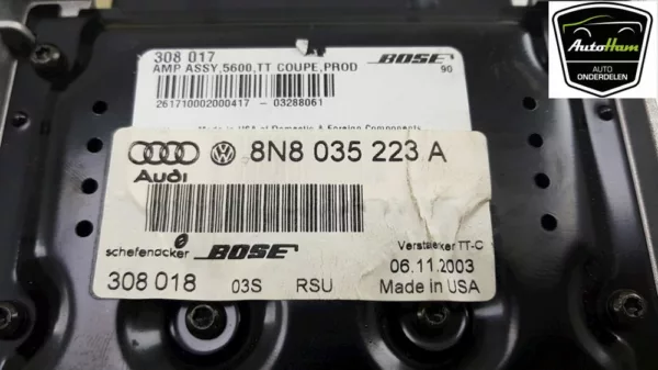Audio Verstärker Bose TT (8N3) Coupé 3.2 V6 24V Quattro (BHE) 2003 (8N8035223A) 8N8035223A – Bild 4