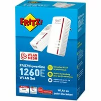 AVM FRITZ!Powerline 1260E WLAN Set 1200MBit - Stromnetz (Powerline) - 3 Ethernet Ports - Standard HomePlug AV2 - 3 Watt (20002795)
