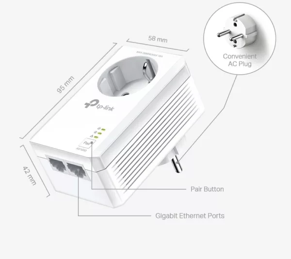 TP-Link Reichweitenverstärker »TL-PA7027P KIT - AV1000 Powerline 2er Set« – Bild 4