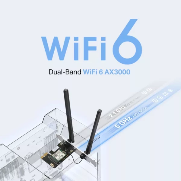 TP-Link Netzwerk-Adapter »Mercusys MA80XE AX3000 Dual-Band Wi-Fi 6 PCI Express Adapter« – Bild 4