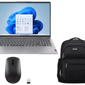 Lenovo Flex 5 16 (R5-Windows 11 Home-16GB-512GB) + Stift + Rucksack + Maus AMD Ryzen™ 5 7530U Prozessor (2,00 GHz bis zu 4,50 GHz)/Windows 11 Home 64/512 GB SSD, M.2 2242, PCIe 4.0, TLC