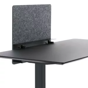 APTO Filz Schreibtisch Trennwand 70x60x1cm mit Tischklemmen, schwarz