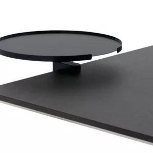 APTO Round Table Ablageboard 28cm Durchmesser mit Tischklemme, schwarz
