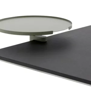 APTO Round Table Ablageboard 28cm Durchmesser mit Tischklemme, olivgr?n