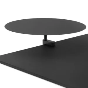 APTO Round Table Ablageboard 38cm Durchmesser mit Tischklemme, schwarz
