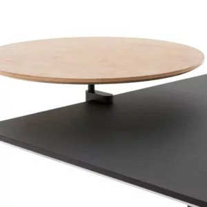 APTO Round Table Bamboo Ablageboard, Bambus mit Tischklemme olivgr?n