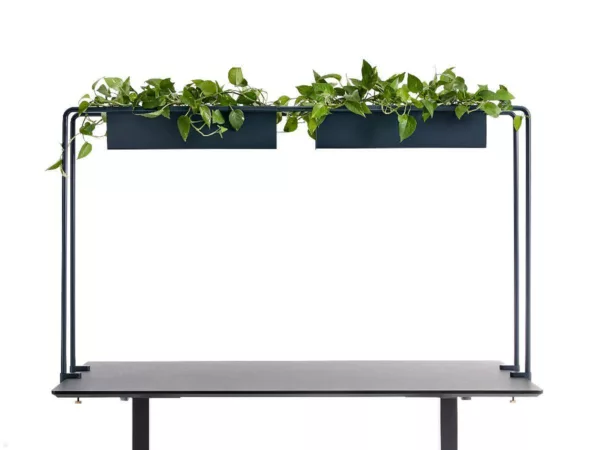 APTO Schreibtisch Halterung f?r Blumenk?sten 160x80x2cm mit Tischklemmen, marine...