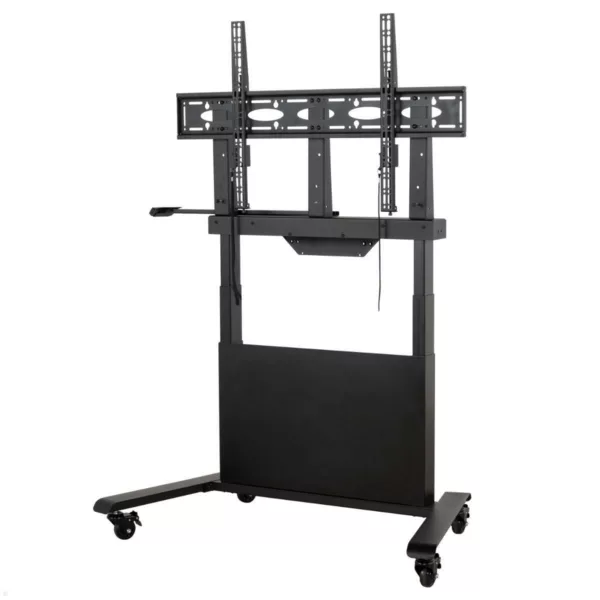 B-Tech BT8568/B mobiler elektrischer TV St?nder bis 86 Zoll, schwarz