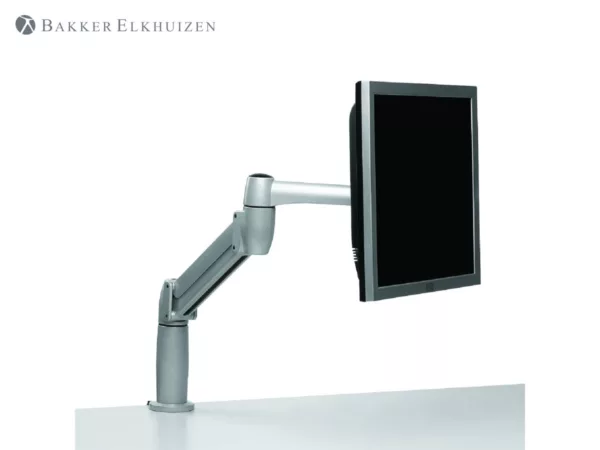BakkerElkhuizen Monitor Tischhalterung, h?henverstellbar bis 24 Zoll, silber