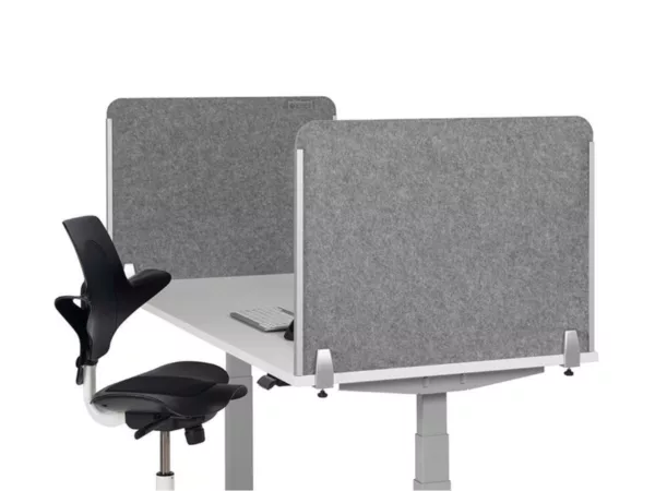 BakkerElkhuizen BE Safety Screen Tischtrennwand seitlich, grau