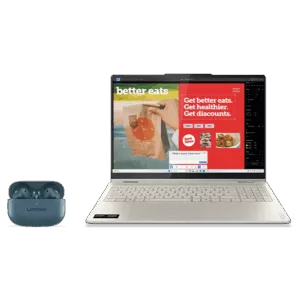 Lenovo Yoga 7 2-in-1 16" (R7-32GB-1TB) + Earbuds AMD Ryzen™ AI 7 350 Prozessor (2,00 GHz bis zu 5,00 GHz)/Windows 11 Home 64/1 TB SSD M.2 2242 PCIe 4.0 TLC