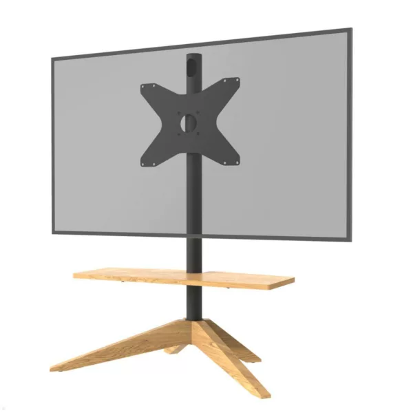 Cavus CROSS TV St?nder mit Ablage 32-65 Zoll, VESA 400x300, Eiche Holz