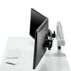 CBS Ollin Monitorhalterung f?r 2 Monitore mit Tischklemme, silber
