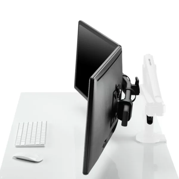 CBS Ollin Monitorhalterung f?r 2 Monitore mit Tischklemme, wei?