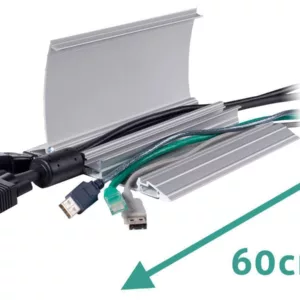 Dataflex Kabelbr?cke aufklappbar Alu 60cm silber (31.402)