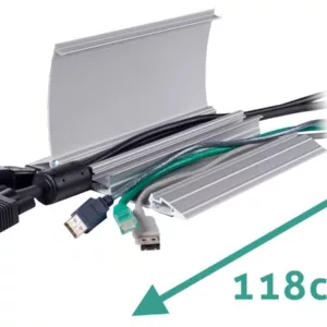 Dataflex Kabelbr?cke aufklappbar Alu 118cm silber (31.452)