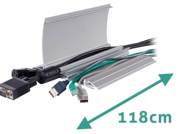 Dataflex Kabelbr?cke aufklappbar Alu 118cm silber (31.452)