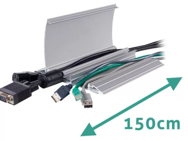 Dataflex Kabelbr?cke aufklappbar Alu 150cm silber (31.422)