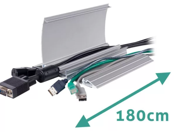 Dataflex Kabelbr?cke aufklappbar Alu 180cm silber (31.432)
