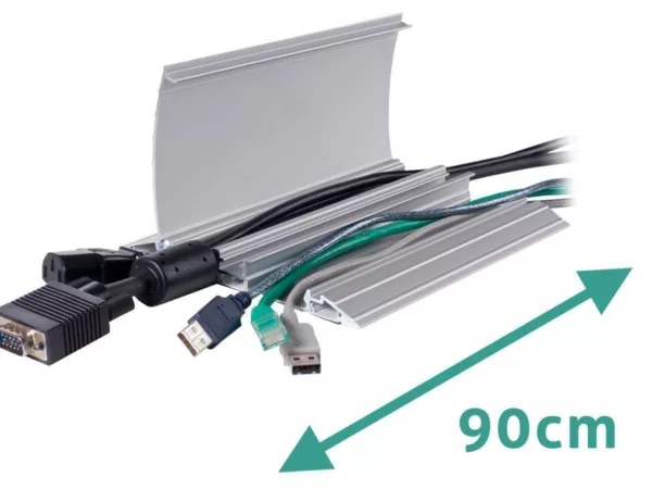 Dataflex Kabelbr?cke aufklappbar Alu 90cm silber (31.412)
