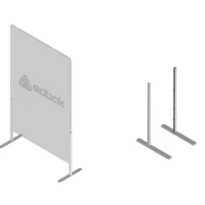 Edbak ProScreen Acrylglas Kassenbereich Schutzscheibe S, Standfu?