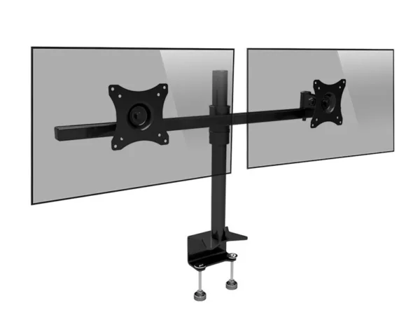 Edbak SV05 Monitorhalterung f?r 2 Monitore mit Tischklemme bis 27Zoll, schwarz