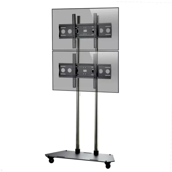 Edbak TR3 mobiler Monitorst?nder f?r 2 Displays ?bereinander bis 60 Zoll