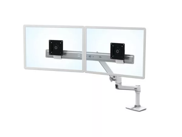 Ergotron LX Monitor Tischhalterung f?r zwei Monitore (45-489-216) wei?