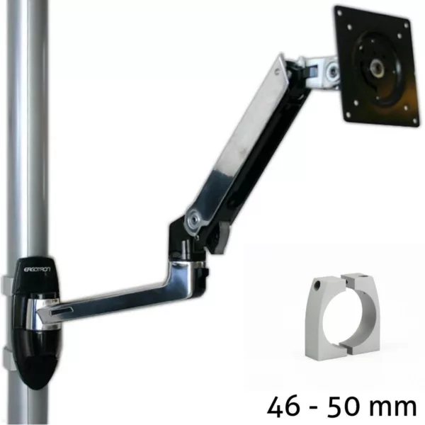 Ergotron LX Arm Monitorhalterung f?r Rohre / S?ulen 46-50 mm, silber