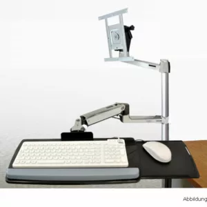 Ergotron LX HD Tischmontage mit Schwenkarm und LX Tastaturschwenkarm