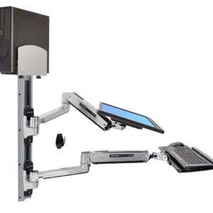 Ergotron LX Steh-Sitz Wandmontagesystem, silber (45-358-026)