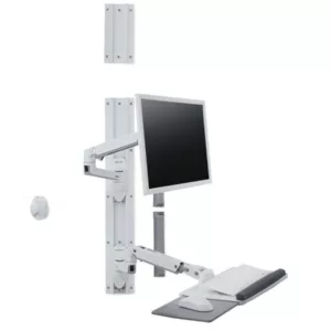 Ergotron LX Wandhalterung mit Monitor u. Tastatur Halterung, wei? (45-551-216)