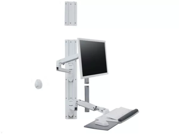 Ergotron LX Wandhalterung mit Monitor u. Tastatur Halterung, wei? (45-551-216)